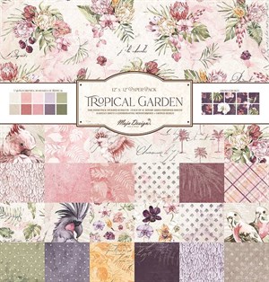Tropical garden, scrapbook, maja design, pakning.
